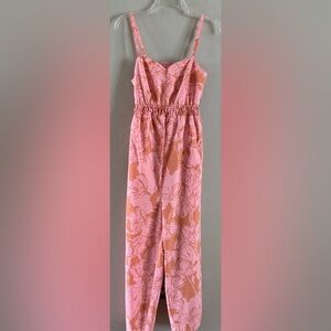 Isabel by Ingrid & Isabell Women's Pink & Orange Floral Pants Jumper Size Small